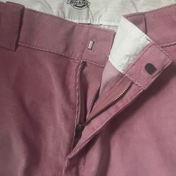 Dickies Pink Corduroy Wide Leg Pants pockets high waist pockets NWOT - Picture 7 of 9